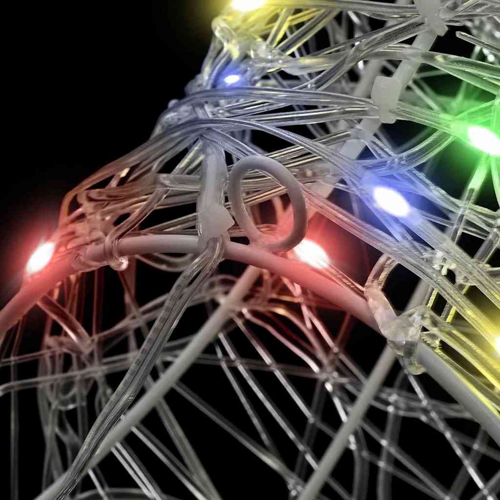 Reindeer Head with 140 LEDs Colourful 60 cm Acrylic